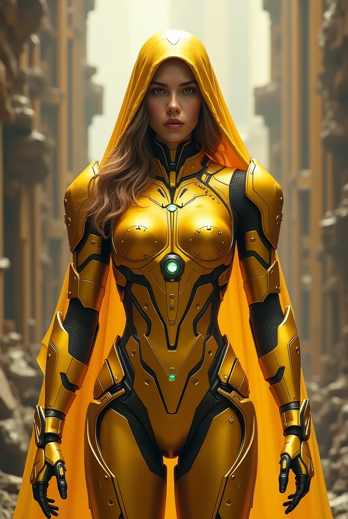 Best quality, model sheet, intricate details, set of character, woman, scifi warrior, perfect face, long eyelashes, red hair, black and gold scifi suit with small lights scattered across the torso, arms and legs, high boots