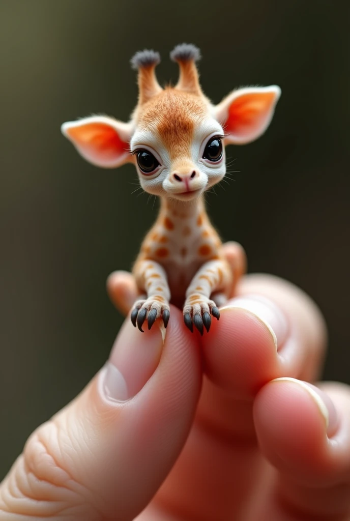 Reality, potassium, Tiny baby fat [Little donkey] Perched on the perfect fingers of a human woman