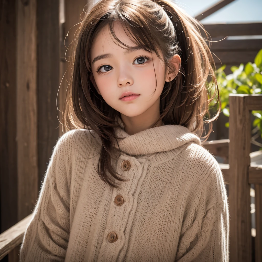 anatomy、Chic room、one girl、focus on face、brown hair、braided hair、Dress relaxed、Room wear、cute face、16talent、Natural color clothing、完璧にblurred background、Calm room、miniture家具と作る女の子、sit on a chair and work、high quality、best image quality、ultra high resolution、Super detailed、8k、cinematic lighting、professional photographer、miniture、blurred background、Depth of bounds written