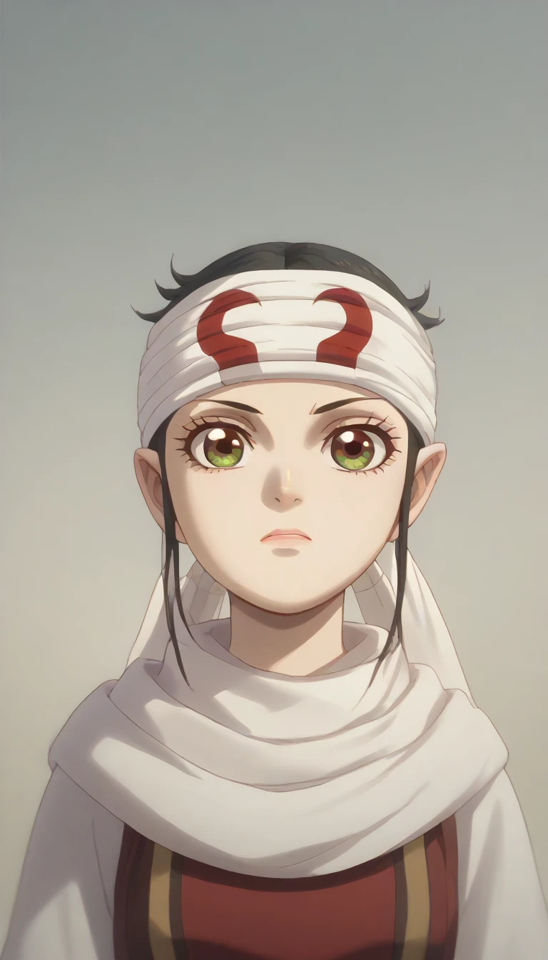  no emotions  masterpiece, super detail, high details, high quality, best quality, highres, 1080P, 8k, 16k  very accurate clothingscore_9, score_8_up, score_7_up, ((cowl)) ((headband on forehead)) detailed clothing beautiful girl  