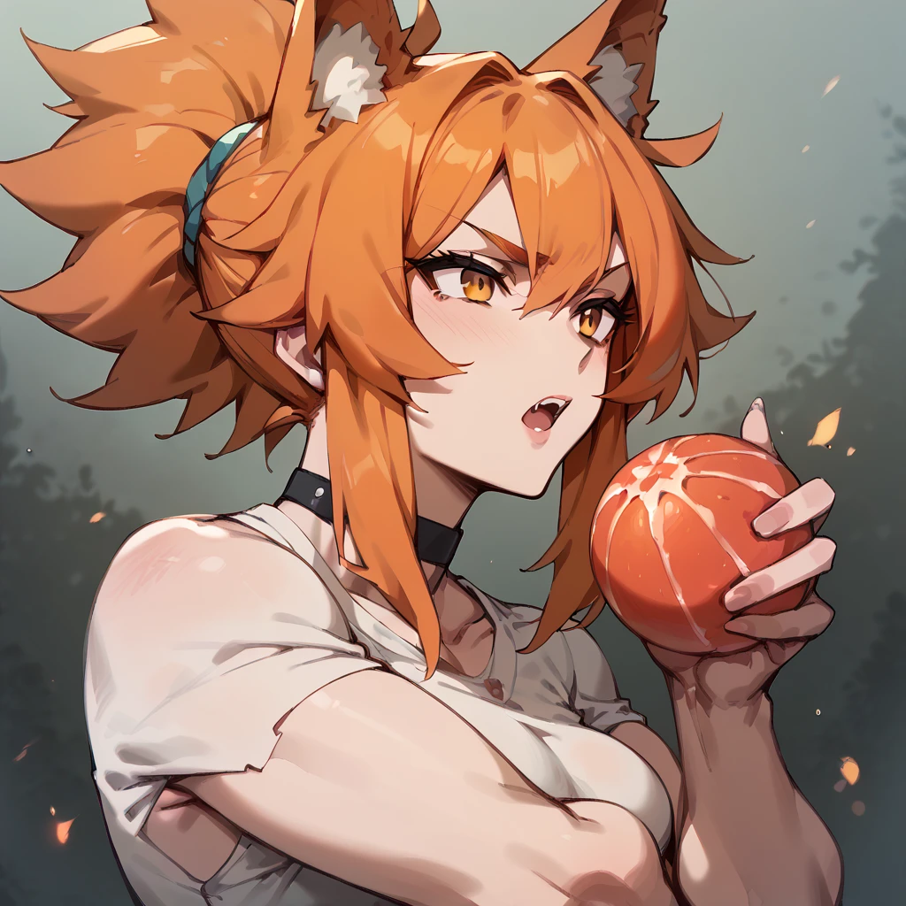 Wolf Girl,cool girl,red orange hair,Junk,