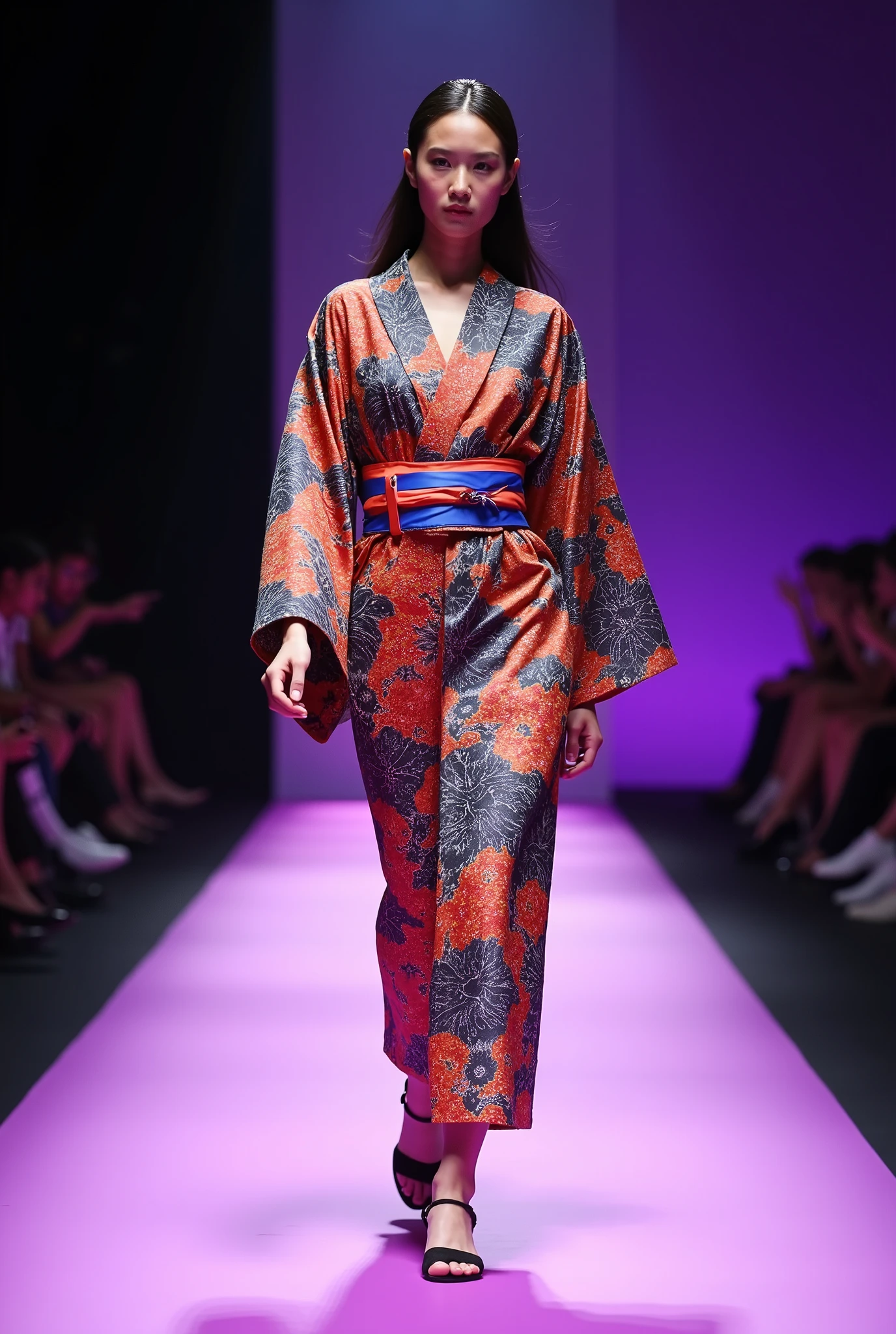  Japanese yukata walking the catwalk, Nice dress,  Get inspired by , Professional Model, cool stylish, Creating new value 