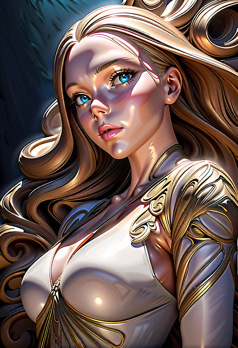 masterpiece, Best quality, 1 girl,photo, wearing tunic, white toga, Studio photography, (Best quality,4K,8 K,a high resolution,masterpiece:1.2), ultra detailed, (realistic,photorealistic,photo-realistic:1.37), portraits, HDR, Greek mythology, beautiful portrait of the goddess Venus, perfect DNA, detailed eyes, detailed lips, stunning beauty, flowing golden hair, nude, perfect body, perfect nude, graceful pose, charming look, bright colors, soft lighting.(Nsfv:1.4) ancient greek deity, looks directly into the camera lens, flowing hair cascades over her shoulders, off shoulder outfit, emphasizing her grace, bright colors, ancient temples and marble columns are softly blurred in the background, the evening Mediterranean light casts a warm glow on her porcelain skin., High-resolution image, digital painting, Spiritual peace, golden ratio composition, cowboy shot, brilliant, brilliant hair, (night:1.2),Dreamy, [[gentle fingers and hands:0.55]::0.85],(detailed fingers),),(emotional),(breathtaking),(main part:1.2) whole body.), (Anime Style), (Super Detailed), (brutal), (uhd, HDR), (8k), (High Resolution: 1.2), (Complex and Beautiful: 1.2)