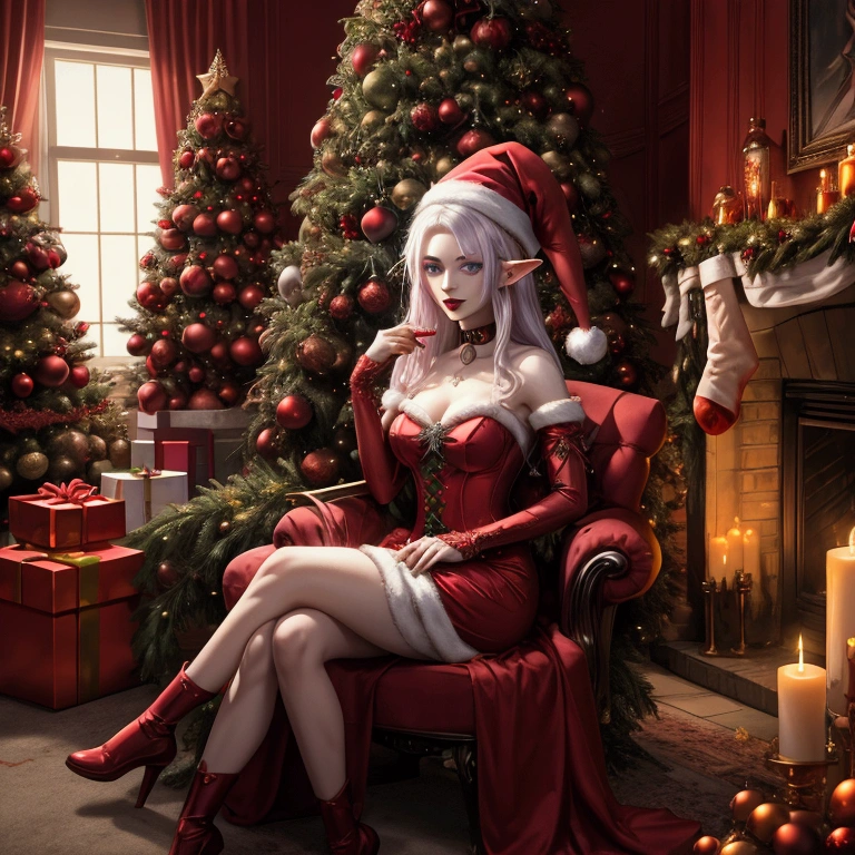 regal queen, white hair, intricate crown, silver detailing, royalty, intricate white gown, silver inlay, delicate, intricate septor, white ,sharp focus, illustration, highly detailed, masterpiece, photorealistic, high quality, 4k