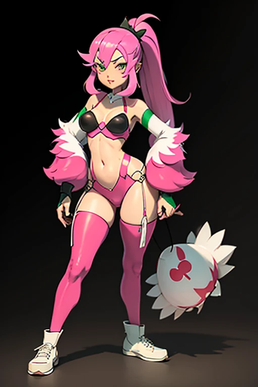 best illustration, illustration, vibrant colors, masterpiece, best quality, absurdities, 1girl, beautiful face, detailed eyes, looking at the viewer, contrapposto, sexy, full body, neeko, facial marks, hair ornaments, hair flower, necklace, lizard tail, multicolored skin, body painting, walking in public, with shame, red with shame, panting, smiling, in public, waving to strangers, teasing strangers, (( black micro-bikini)), walking on the street, in public, wearing black micro-bikini, black bikini, surrounded by people, confused