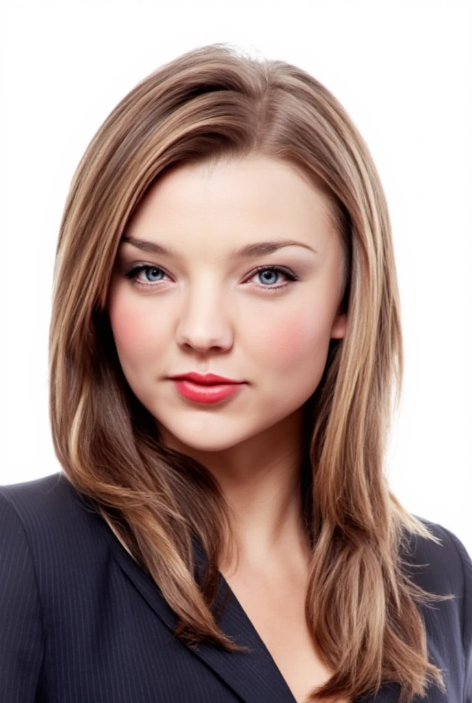 Photo of a 37-year-old woman from Russia with medium-length dark brown hair, styled neatly to frame her face, giving her a polished and contemporary appearance. She is looking directly at the camera with a confident and thoughtful expression, her gaze steady and engaging. Her posture is relaxed yet poised, with her head held straight, emphasizing her natural elegance.

The background is a bright, clean white, ensuring the focus remains entirely on her. Soft, diffused lighting gently highlights the contours of her face and the subtle texture of her dark brown hair, creating a refined and timeless portrait. The overall tone is minimalistic yet expressive, capturing her personality with simplicity and sophistication.