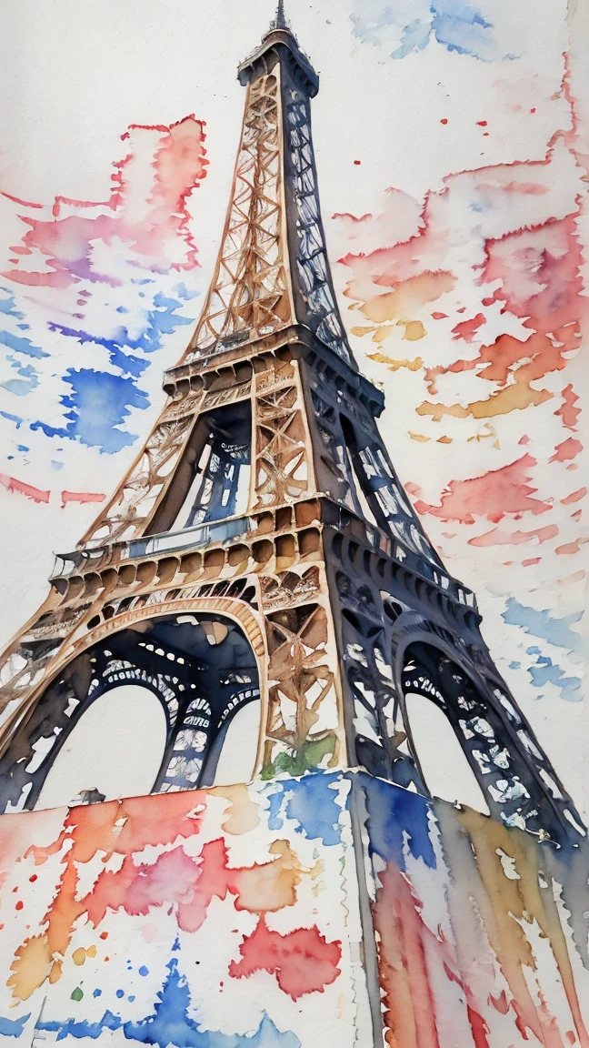 (masterpiece:1.2, Highest quality),(Very detailed),(((watercolor))),8k,wallpaper,Fiat 500,France,Running the Eiffel Tower,(((Ghibli style))), transparent watercolor, high definition ,  high definition , masterpiece, accurate,  top quality ,  decorative art,  Proximity Method,  Overlooking, 