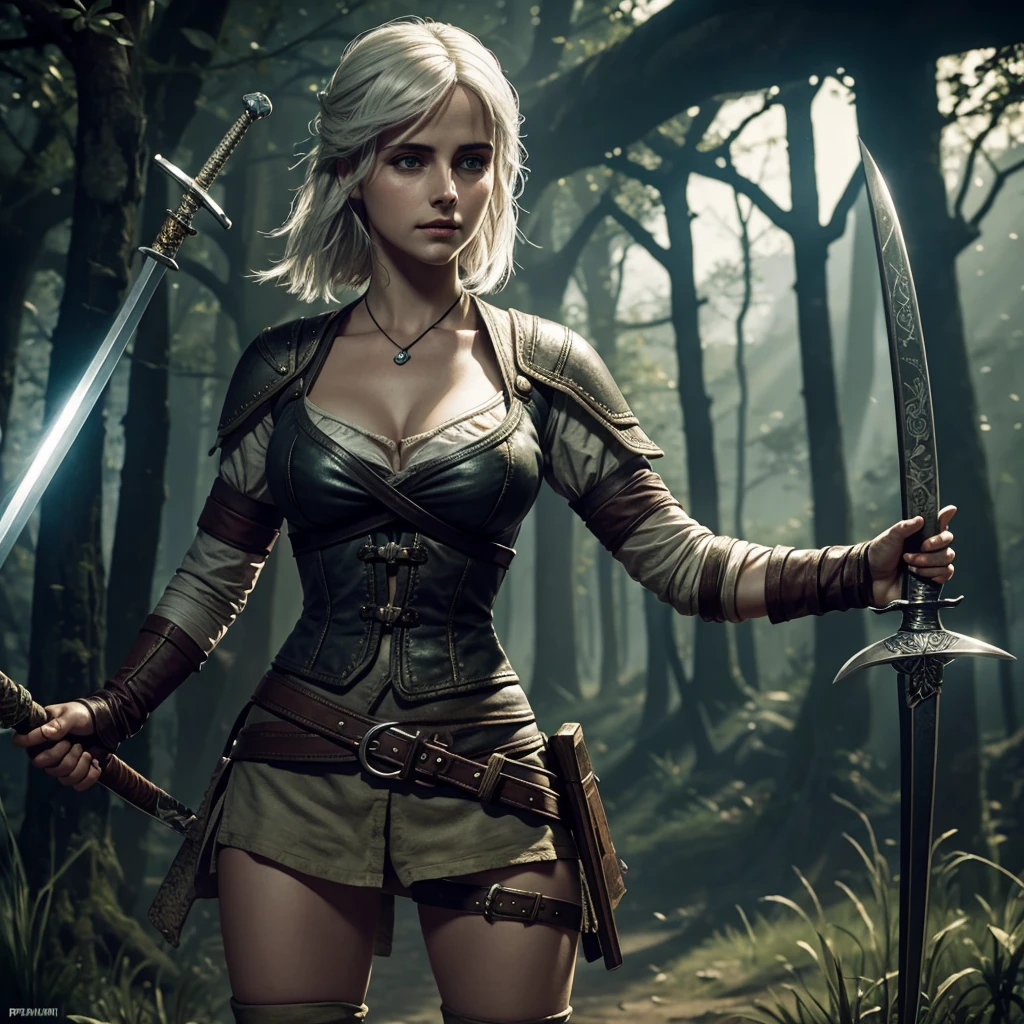 Ciri with a sword