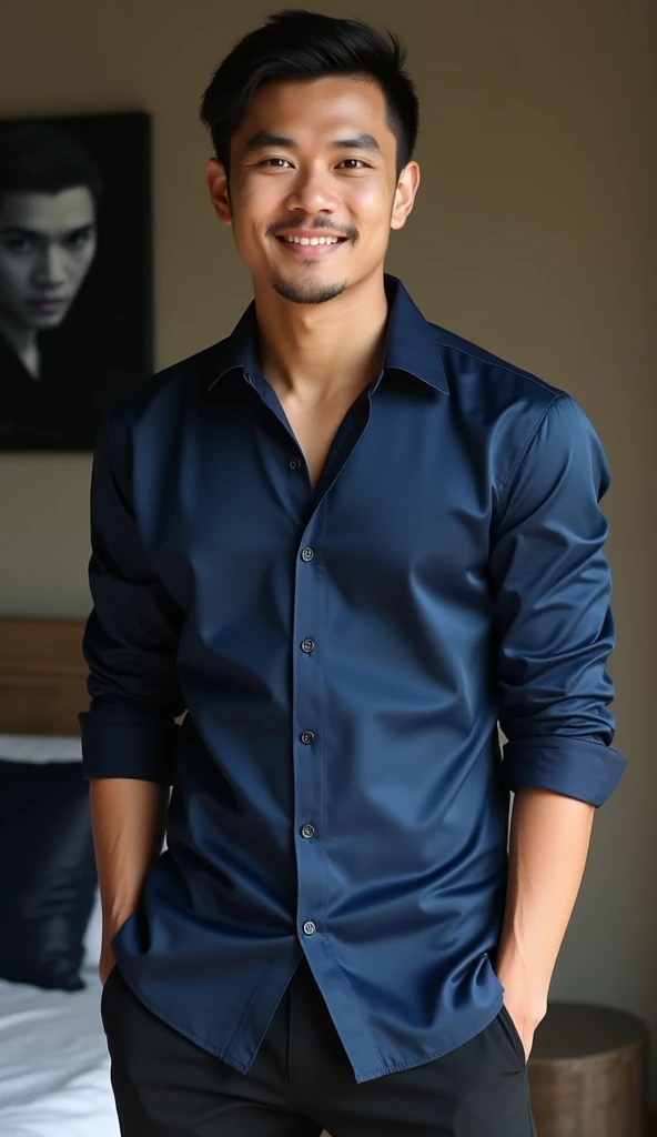 
(Create a masterpiece: 1.2),(CGI art:1.3),(realistic:1.5),(After processing:1.3),(Sharp focus:1.3),10,1 man, smile, (Wear a navy blue police shirt.),  Korean guy , korean men, (High gloss details), chest muscles, large arm muscles, blood vessel, Big muscles, Broad shoulders, looking at the audience, Balancing the eyes, desert
