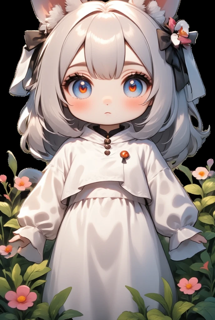 Fille lapin kemono à fourrure. mignon.