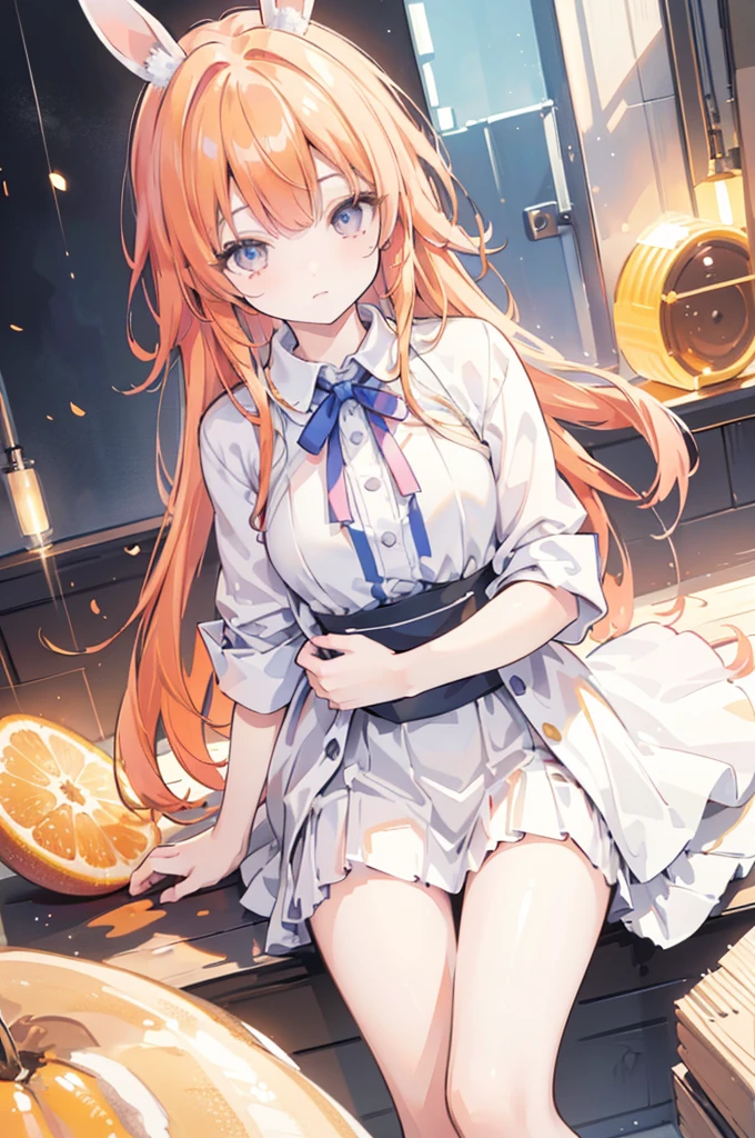 1 girl, Redhead, Facial hair, Red eyes, sexy、erotic、High Contrast、cute、highest quality, Very detailed, The most delicate and beautiful, High resolution, (highest quality,4K,8k,masterpiece:1.2),Sailor suit、uniform、Thighs、Wet clothes、See-through clothing