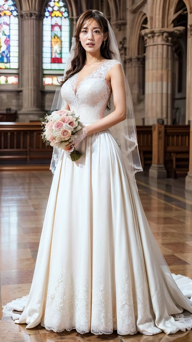 bride in wedding dress
