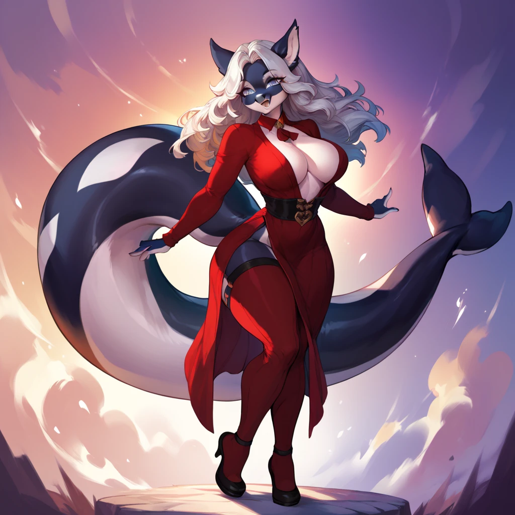 uploaded on e621, (by Wildering, by Koul, by fluff-kevlar, by aycee), solo, female wolf, wolf ears, neck tuft, hip tuft, leg tuft, wolf tail, ((black sclera, green eyes)), (wizard robe, wizard hat), ((full-body portrait)), (masterpiece), (best quality), (anthro furry:1.3, snout:1.2, anthro:1.3, furry:1.2, solo female:1.2), (thick figure, curvy figure), (wide hips), (extremely thick thighs), (medium breasts, perky breasts), (sexy pose, suggestive pose), (((black spirals on body, red fur))) BREAK (((digitigrade feet, wild long red hair))), (beach at night background), depth of field, ambient light on the body), (intricate:0.7), (high detail:1.3), (unreal engine:1.3), (sharp focus:1.15), (masterpiece, best quality, 4k, 2k, shaded, absurd res), ((holding a long staff with a glowing gem at the tip)),