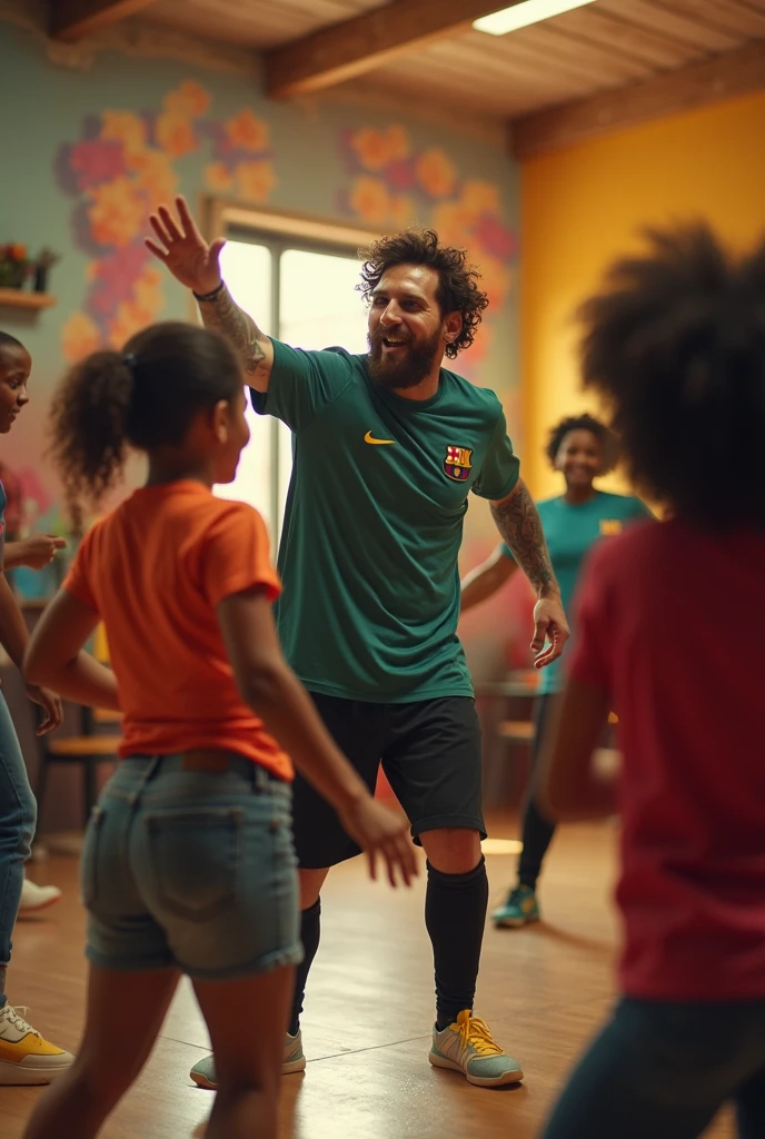 Award - winning photograph, Masterpiece, 8k, ultra high res, hyper detailed, (super sexy children's entertainer with massive oiled tits standing beside young boys in a schoolyard party full of kids, short disney princess cute cartoon shirt, high socks, seductive face, underwear, stars, rainbow, flowers, hearts, ass