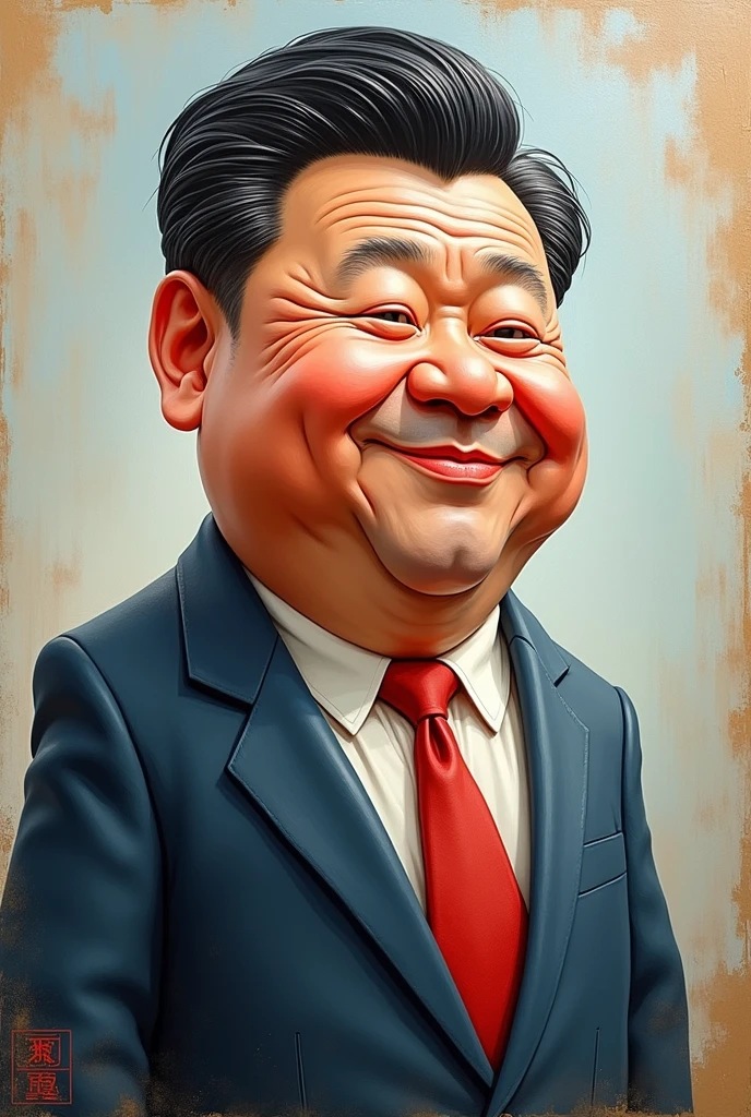 Best quality, artwork-gta5 heavily styilized closeup portrait of China ?????????? looking at the viewer, perfect face, perfect eyes, fat body