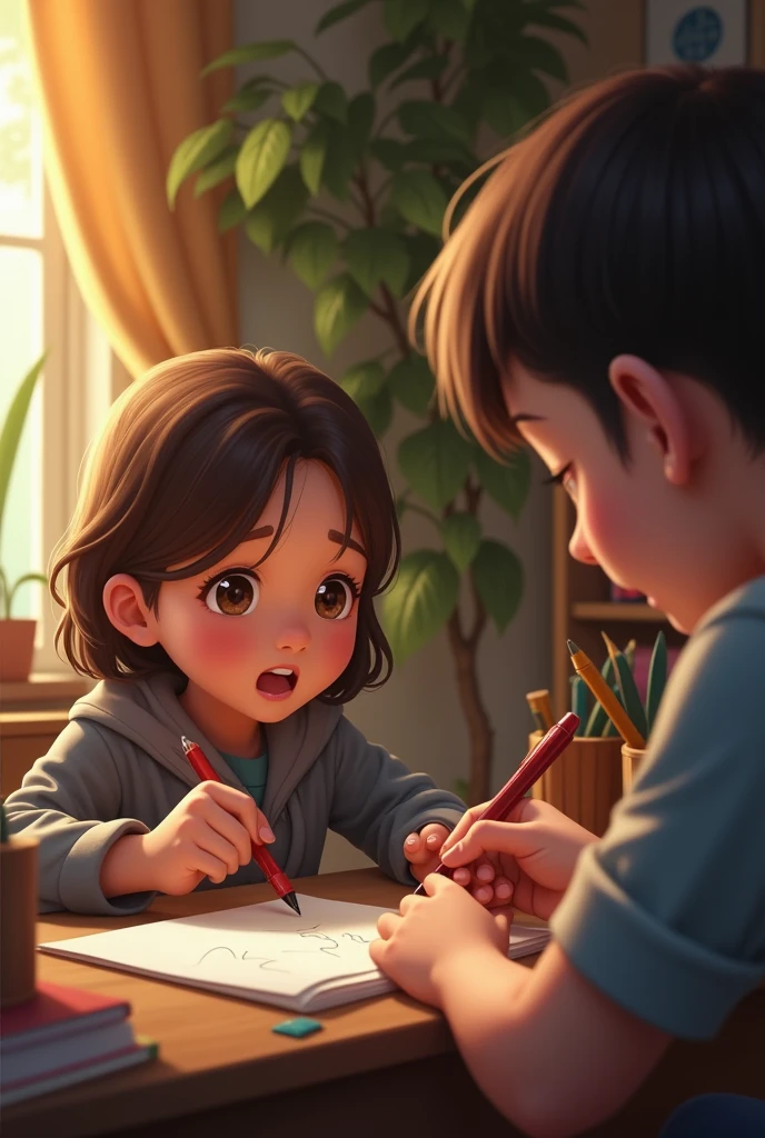 There is a small child playing on the computer, Playing games, with a child, playing video game, game table, in front of a computer, Use his desktop computer, twins playing video games, playing computer games, ruan jia and brom, sitting in front of the computer, busy room, sitting at a computer desk, One is in line on the main chassis to learn,daily life,4k
