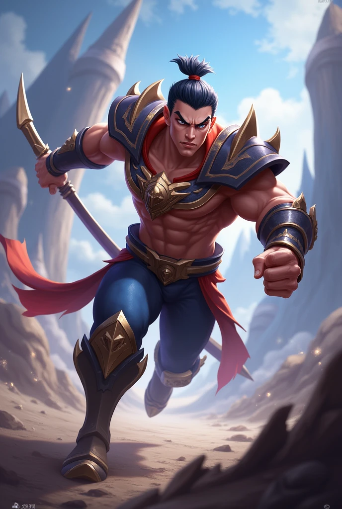 Hero Argus mobile legend hd 4k, handsome anime version holding a sword