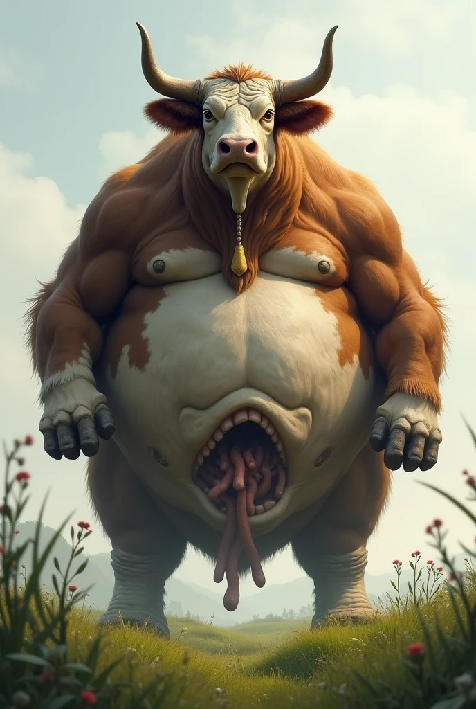 Tauren girls, Fluffy, high resolution, realistic, Soft, 4K, upscales, high detail, Delicate fur, ((The tail in the right place)), tavern, plump, hair-bun, shaggy, female, hyper breasts, hyper nipples, green eyes, bovine face, bovine snout, bovine tail, hyper nipples, hyper areola, hyper saggy breasts, realistic fur, wide open eyes, ((peeking at viewer)), huge fluffy ears, 1 tail, nipple piercing, 2 huge cloven hooves, tits sagging down to floor, standing straight