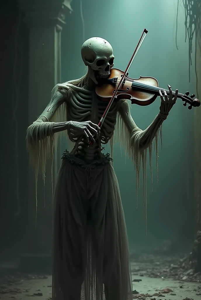 Violin and skeleton