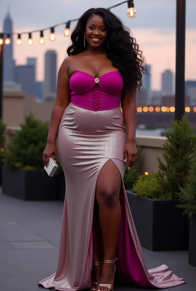 The AVN Award for deep v neck blouse BOOB cleavage OF Sultry Plus-Size Exhibitionist Amorous voluptuous MILF with Boob Cleavage Breasts: A sophisticated and modern ensemble featuring a pink satin crop top and a voluminous, tiered skirt. The crop top showcases a sleek, minimalist design that complements the dramatic volume of the skirt. The tiered skirt, crafted from delicate pleats, adds a touch of playful femininity. The ensemble is completed with strappy pink heels that elongate the legs and complement the overall aesthetic. A colorful gemstone bracelet adds a pop of color and a touch of luxury, while the pink crocodile clutch provides a sophisticated finishing touch. The overall aesthetic is feminine, elegant, and playful, with a hint of sophistication. The bold colors and dramatic silhouette create a striking and unforgettable look that is perfect for a special occasion or a night out. The outfit exudes confidence and style, and is sure to make a lasting impression.