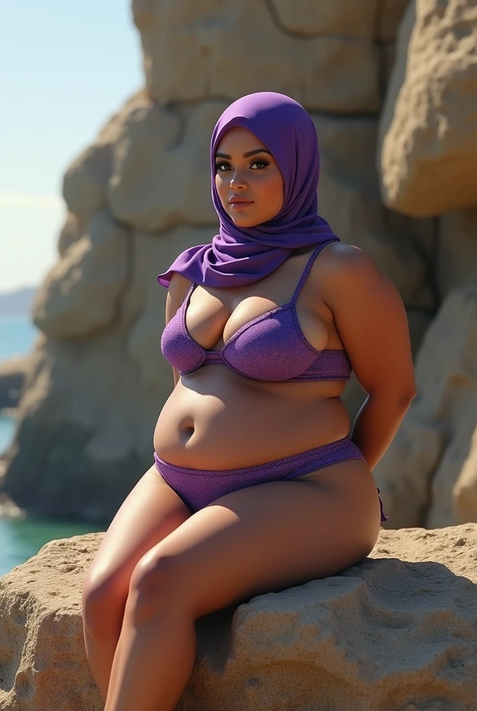 In the desert ,Wear a bikini ,Miss ,pregnant,Huge breasts ,Open your legs,Obvious enlarged belly ,Huge breasts ,4k picture quality ,Wear a headscarf,