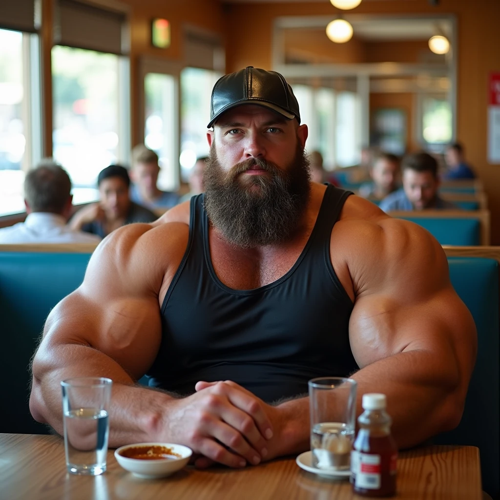Photo, very tall gigantic massive handsome bodybuilder man, very hairy body, blond hair, with extremely big huge beefy massive round pecs, grabbing his pecs and milk coming out of nipples