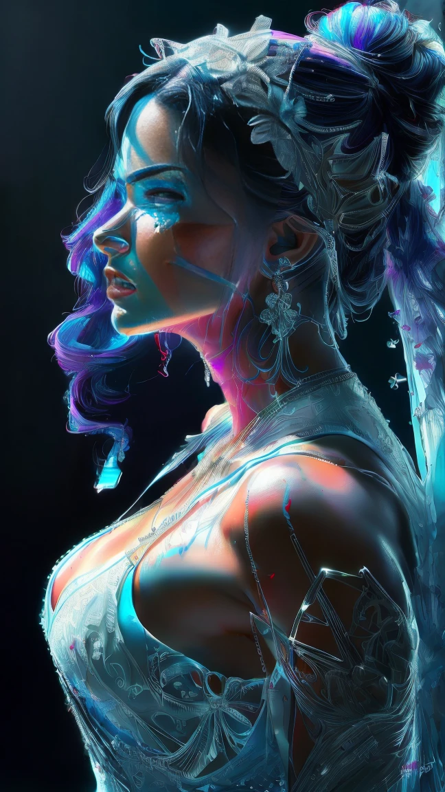 strong Latina warrior princess Adult model Daisy Marie, centered, visual chave, intricate,  light blue eyes , highly detailed, breathtaking beauty, precise lineart, vibrant,Splash, Comprehensive cinematic, Carne Griffiths, Conrad Roset, ( the most beautiful portrait in the world:1.5)