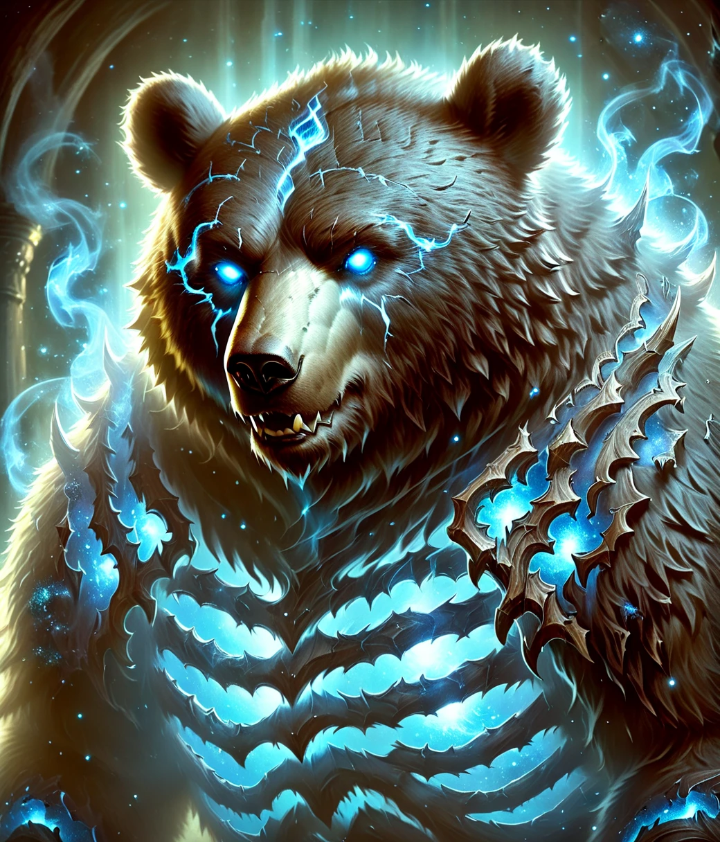 (cute, chubby, male, bear), DonMN3cr0m4nc4rL41rXL, adorable, magical, fantasy, hires textures, highly detailed, intricate details, best quality, masterpiece