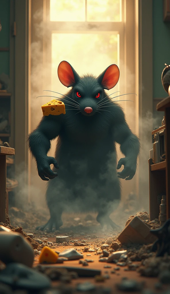 Score_9,score_8_up,score_7_up,mouse,1girl,solo,furry,big breasts,curvy,black hoodie,knit hat,stockings,holding pizza,alley,night,glowing_eye,overexposure,dark,motion blur,blurry background,grayscale,low quality,photo,<lora:Horror_CCTV:0.8>,