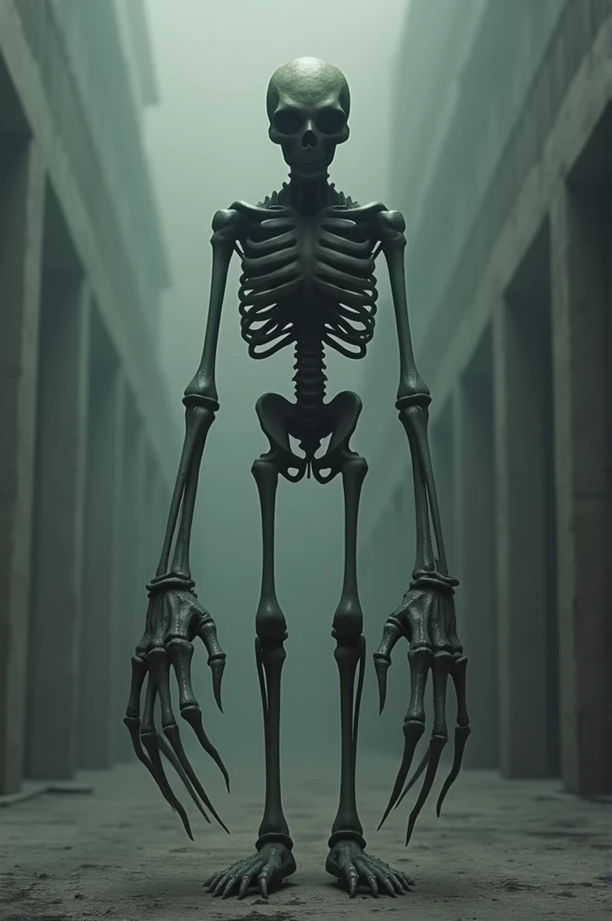 truly impressive, 8k, ultra high definition,(A bone wall composed of forearm bones),Countless forearm bones form a black closed cage to form a horror fantasy background.,Block architecture diagram,Black tones,a main light,The subject is a girl in front of the background,View of camera from behind