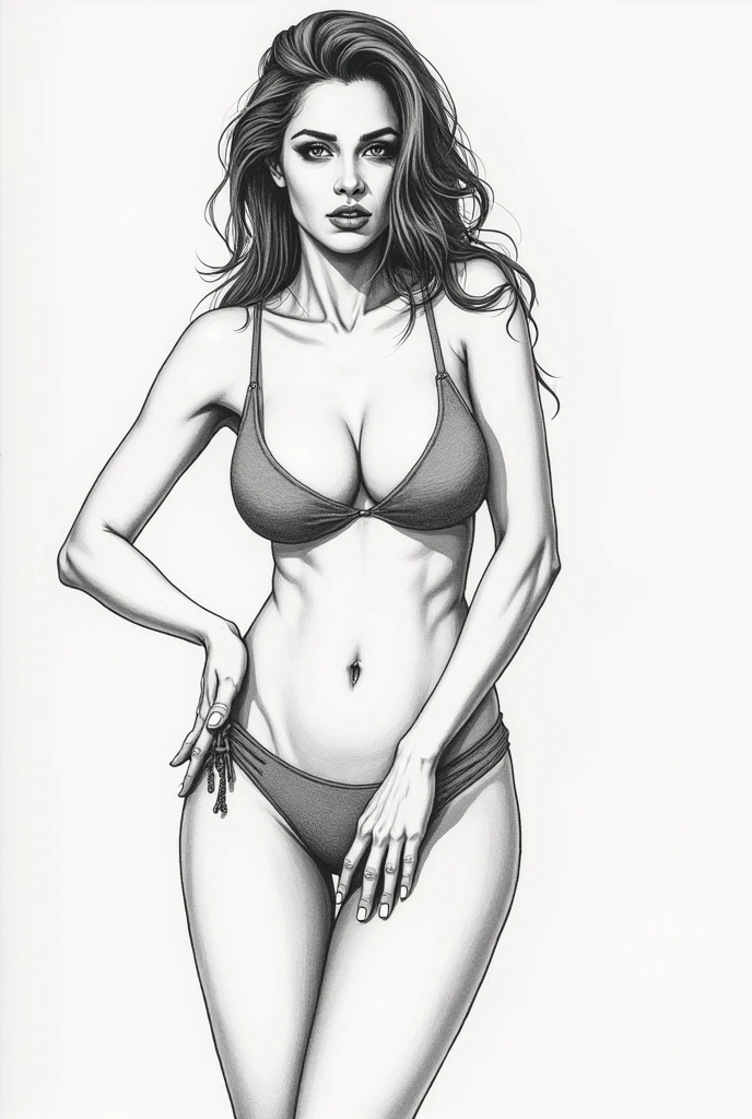 ((SFW))sonja vermelha,1mulher guerreira, cabelos longos ondulados jogados ao vento, pelo ruivo, olhos verdes selvagens, lean athletic body, wearing a bikini made of silver mesh chain(escamas de peixe), Thong also made with the same type of quota, usando, botas feitas de couro envelhecido(cor marrom), wielding a long-bladed sword, bastante afiada, standing on the field of battle, guerreira imponente, invincible Sonja Red,((epic scene))((cena detalhada))((SFW)).