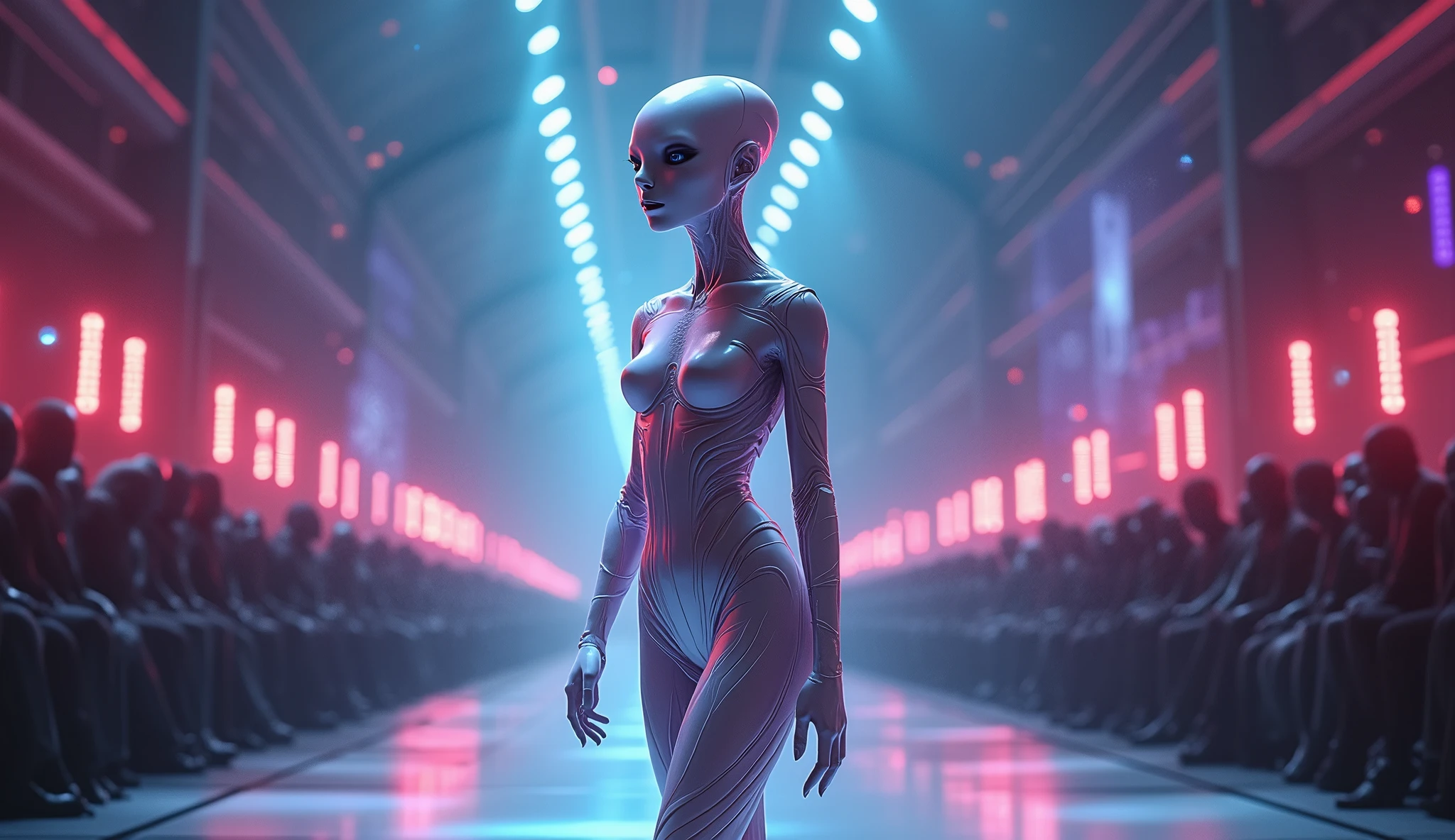 crie os Arcturianos, extraterrestrial beings with healing power, considered celestial or of light, retrain some of them as surgeons and geneticists working on ships, with lights and healing energies, they are endowed with great diplomacy and intelligence, must be tall beings, with soft blue skin and big black eyes, wear clothes with advanced technology and white, their heads are bald and normal