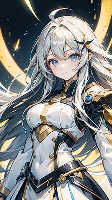  ahoge, crossed bangs, long hair, floating hair, straight hair, shiny hair, x hair ornament, mole under eye, longeyelashes, smile,bigbasts, anime, anime style, move chart, UHD, masterpiece, retina, accurate, anatomically correct, super detail, high details, high quality, best quality, highres, 1080P, HD, 16k