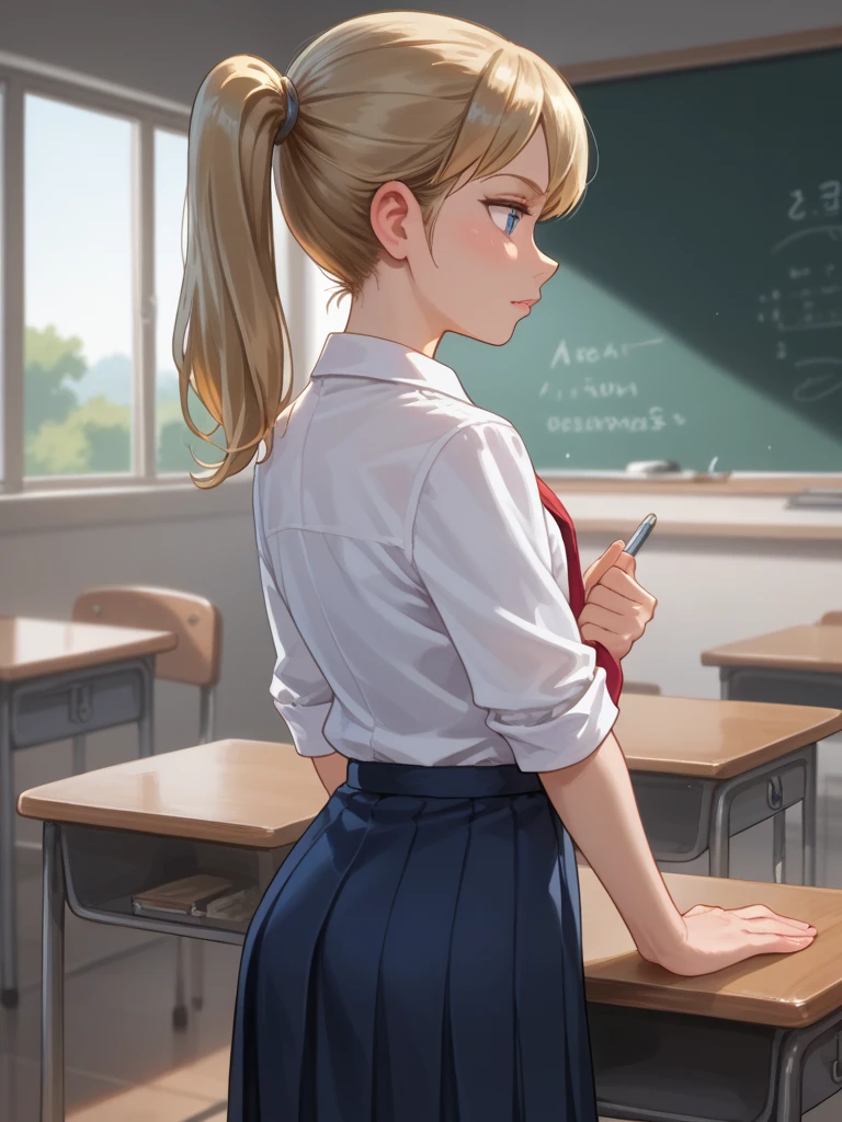 Ri_ley2
Blond hair
Ponytail,petite,thin, slim,score_9,score_8,score_7, score_6,score_5,score_4,score_3_up, ((blonde ponytail hair)), blue eyes, school classroom, uniform, ass slip, (((male teacher)))