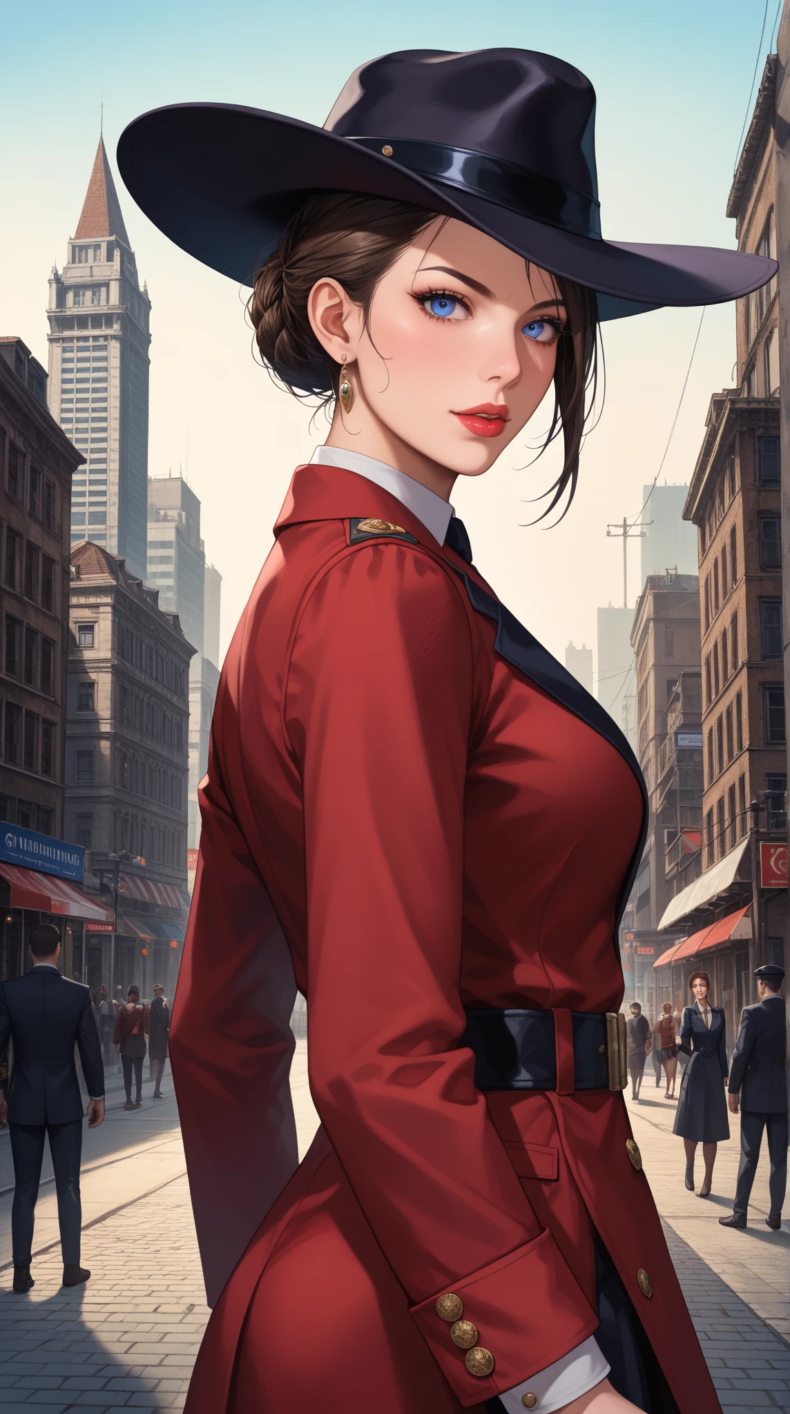 (isabelmoner-smf, dora: 0.9), (soviet union: 1.2), Romantic promenade, evening sunset, Soviet satirical poster , In the style of pin-ups, ighly detailed, intricate-detail, Gil Elvgren's style, artgerm and gil elvgren,Colorful pin-up art, gill elvgren, (Realist in the style of David Barnett Newton Helmut Yuri Arkers ), Vintage, 50 millimeters