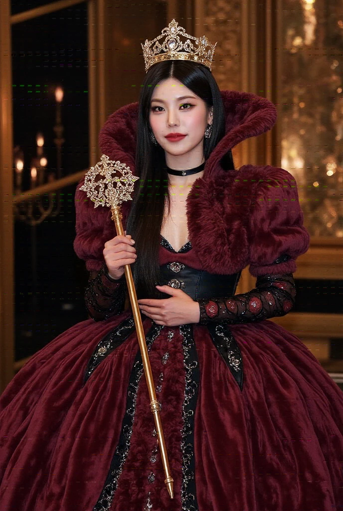butler outfit, long black hair, maroon red eyes, bangs, Gothic art, full body shot, elegant pose, smile, Romanticism, masterpiece, anatomically correct, high quality, super detail, best quality, 4K, 8k