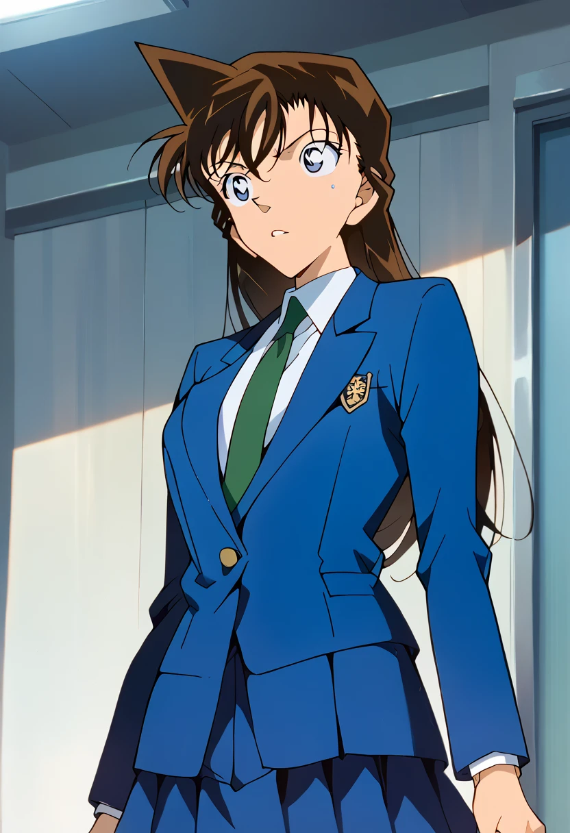 masterpiece, high definition , top quality ,8k
(Detective Conan,Ran Mori)
( school uniform,Blue Blazer, ties)