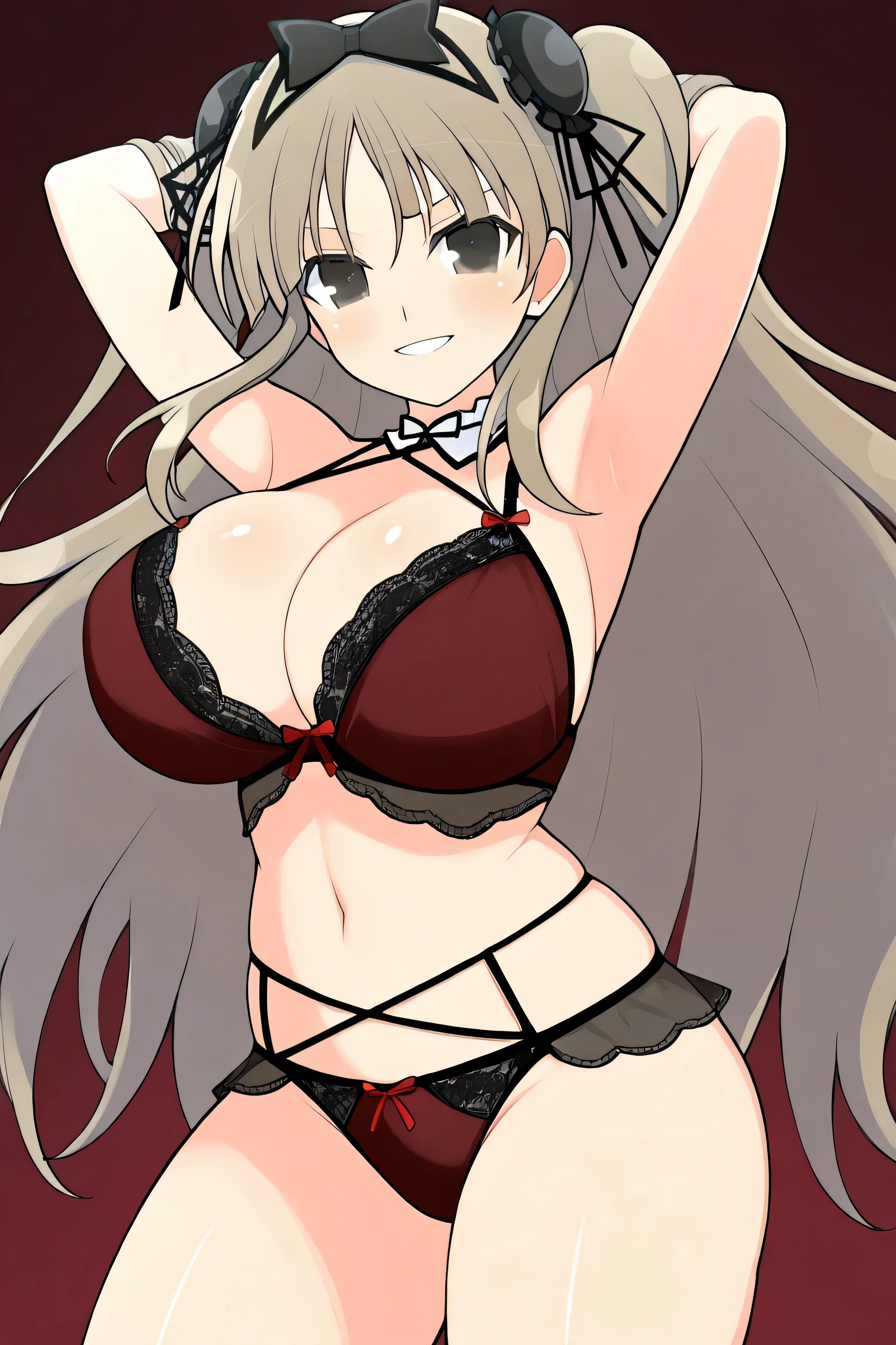 big tits big ass black lingerie renka \(Senran Kagura\)