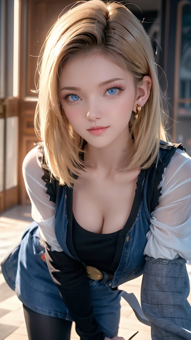 (masterpiece: 1.2, highest quality), Realistic, (Realistic Picture, Intricate details, Depth of written boundary), highest quality, masterpiece, Very detailed, Semi Realistic, 1 girl, Mature Woman, 21 years old, Blonde, shoulder-length short hair,, The left eye is covered with hair, blue eyes, King's Clothes, Red Cape, Slim figure, A crown made of precious gold, Read the document, Document marking, Goose hair pen, Office Table, Soft bench, palace, palaceで, middle ages