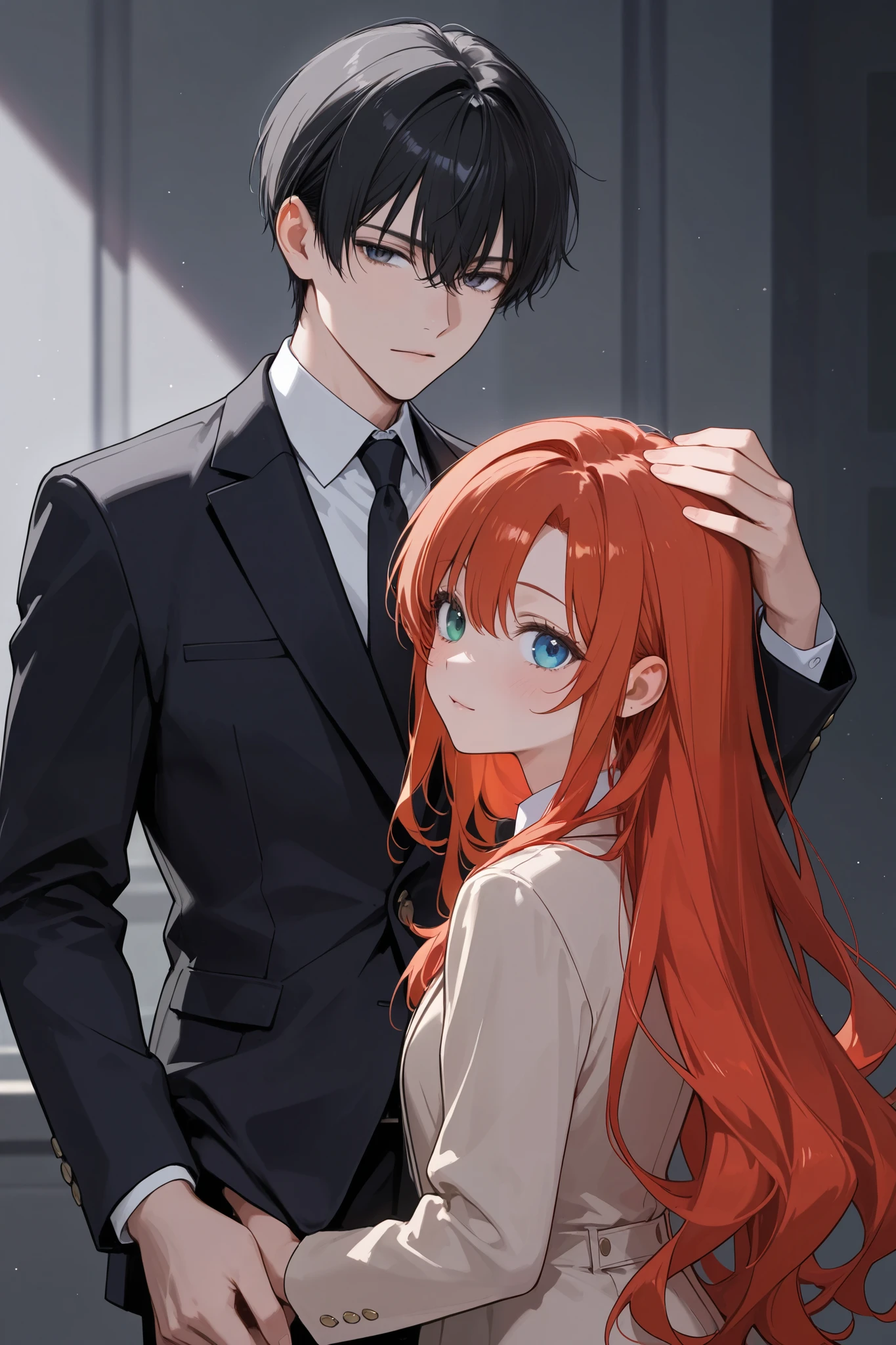 Young mafia couple redhead pig blood with pig-blood redhead girl