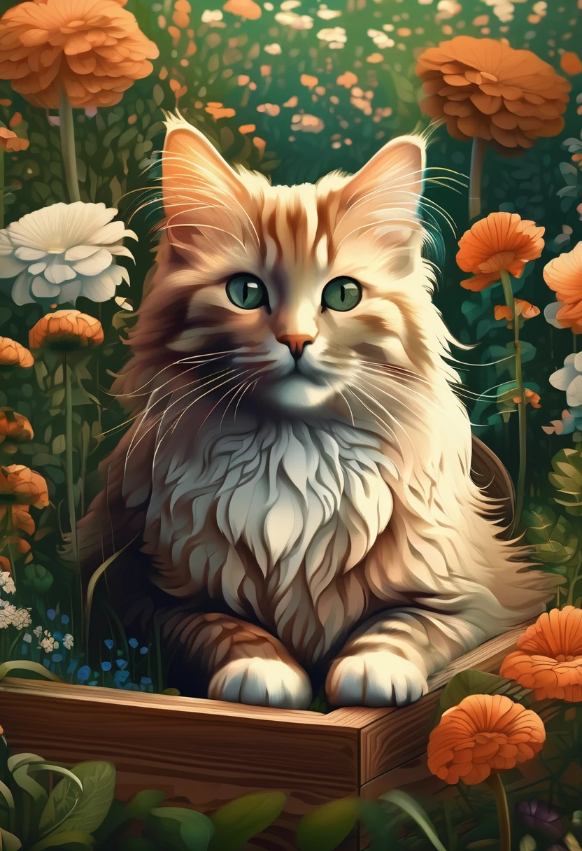  I have a cat sitting in a garden box , Kelenbeit, inspired Kelenbeit,  4K Detailed Digital Art,  4k high definition digital art , BEAUTIFUL 4K ART , Kerem Couplet, Forest Cat, Detailed painting 4k, Beautiful cat, Cat Details, 美しいデジタルアートワーク 2  I have a cat sitting in a garden box , Detailed paintings by Kerembeyit , trend on cgsociety,  fantasy art,  4K Detailed Digital Art,  4k high definition digital art , BEAUTIFUL 4K ART , Kerem Couplet, Forest Cat, Detailed painting 4k, Beautiful cat, Cat Details