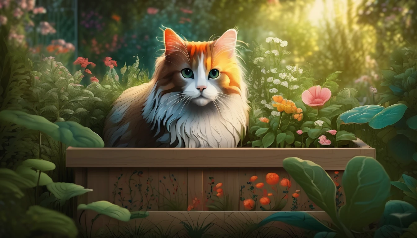  I have a cat sitting in a garden box , Kelenbeit, inspired Kelenbeit,  4K Detailed Digital Art,  4k high definition digital art , BEAUTIFUL 4K ART , Kerem Couplet, Forest Cat, Detailed painting 4k, Beautiful cat, Cat Details, 美しいデジタルアートワーク
2
 I have a cat sitting in a garden box , Detailed paintings by Kerembeyit , trend on cgsociety,  fantasy art,  4K Detailed Digital Art,  4k high definition digital art , BEAUTIFUL 4K ART , Kerem Couplet, Forest Cat, Detailed painting 4k, Beautiful cat, Cat Details,big size cat 