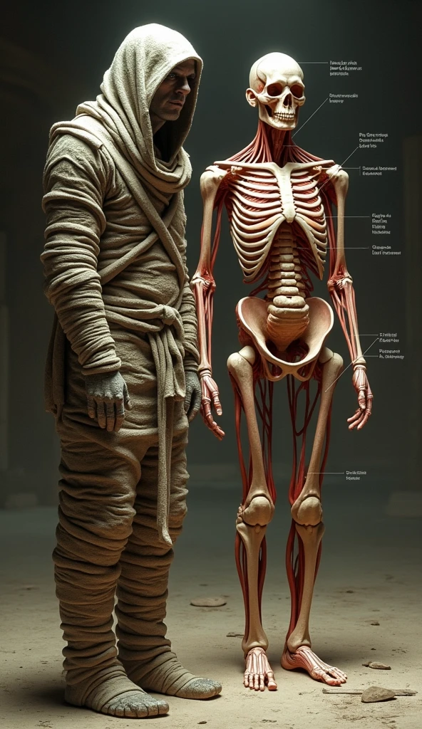 A detailed and realistic image of two Karnathi humanoid characters standing side by side. The male Karnathi, standing at 1.9 meters, has a slightly darker gray skin tone, while the female, at 1.8 meters, has a lighter gray tone. Both characters wear undergarments in striking, contrasting colors that stand out against their skin, adding a visual highlight to their appearance.

Their faces are harmonized, blending subtle human-like features with the distinct characteristics of their species. The bone-like scales on their bodies are of a lighter shade of gray, creating a noticeable contrast with their skin tone and adding texture to their appearance. These scales are smooth and minimal, primarily serving as a subtle accent rather than dominating their appearance. The only bony protrusions present are small and crown-like, located on their heads, adding a distinct yet refined touch to their look.

The overall appearance of the Karnathi is muscular and athletic, with a natural and balanced aesthetic. The background is neutral, ensuring the focus remains on the detailed and lifelike portrayal of these two characters.