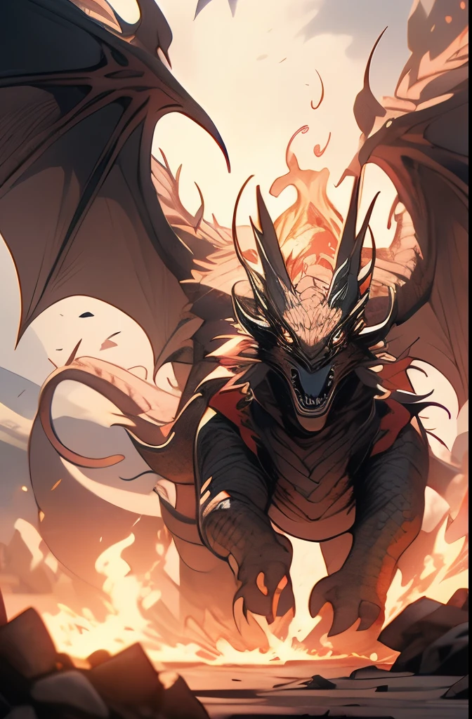 a dragon with a fire in its mouth flying over a mountain, fire dragon, ancalagon the black, the devil in hell as a dragon, dragon art, dragon in the background, drogon, dragon made out of molten lava, “fire breathing dragon, charging through a dragons lair, ''dragon breathing fire, dragon!, black dragon