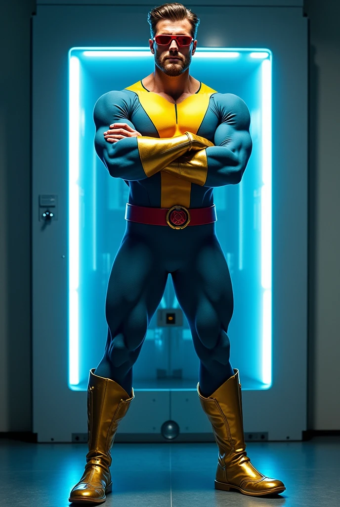 (realistic,hyper-detailed,8k,DC comic superhero,Captain Atom,captainatom),
(Hollow suit),
(red gloves,redgloves),
(red boots,redboots) ,  ((unrealistic wide hips , unrealistic wide pelvis , plump hips)) , hips , thighs , sexy , eroticism , nsfw ,  gay, gay focus , narrow waist , snatched waist