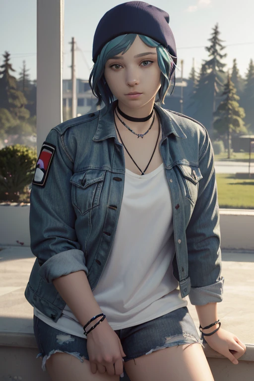 (masterpiece, best quality, highres:1.5)
LifeStrangeChloe, 1girl, solo, fat girl, body plus, BBW, short hair, jewelry, jacket, choker, necklace, tree, beanie, multicolored hair