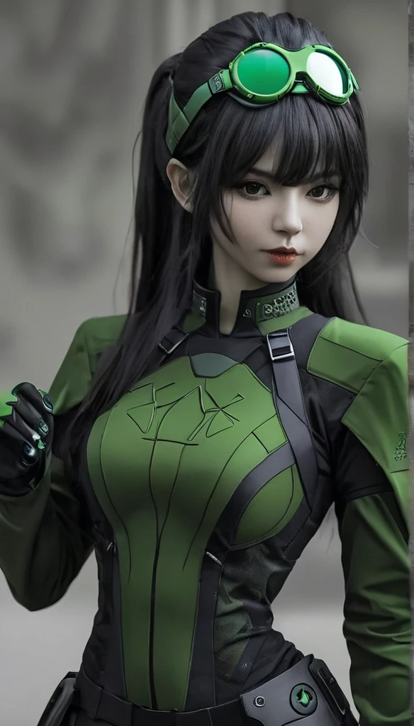 Female Ninja、Kunoichi beautiful girl、Anime Style、Eye patch on one eye、model