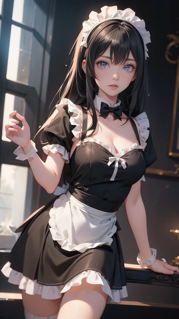 arafed woman in a black and white outfit posing for a picture, cosplay of a catboy! maid! dress, Anime girl cosplay, anime girl in a maid costume, gorgeous maid, azur lane style, Maid outfit, cosplay foto, cosplay, Albedo from Overlord, Anime cosplay, alluring tipha lockhart portrait, A scene from the《azur lane》videogame