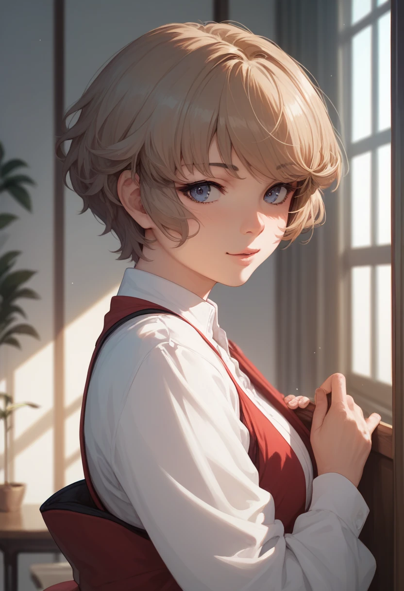 koga tomoe,  short hair, anime