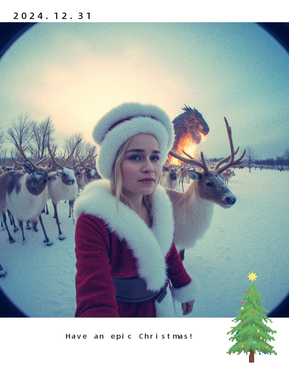 8K high definition, ultra realist style, (ultra realist detailed face:1.2), (ultra realist detailed pupil:1.4),
Amazing detailed photography of thomasin mckenzie, <lora:thomasin_mckenzie_v6.4:0.7>
ChristmasSweater, (red top with inscription as "GO! GO! RED!! " in large font:1.6),
(with herd of Rein Deer), angry reindeer,
in the snow forest, <lora:SDXLChristmasSweater:0.4>,